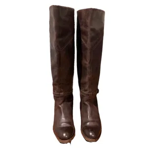 FRYE Goodyear Welt Leather Riding Boots Knee-High 77561 E-09 thumbnail 2