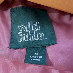 WILD FABLE Rose Pink Faux Fur Quilted Cropped Puffer Jacket Size Medium thumbnail 8