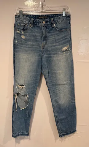 Distressed Blue Abercrombie and‎ Fitch vintage signature collection jeans thumbnail 1