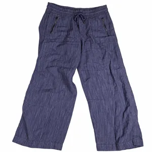 athleta cabo linen textured wide leg pant navy 14 thumbnail 1