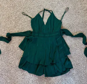 Saints + Secrets Emerald green romper thumbnail 1