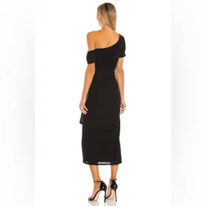 Lovers + Friends Eden Midi Dress in black NWT thumbnail 3