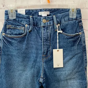 Good American NWT Good Classic Skinny-ish Fit Jeans Size 2 / 26 Medium Wash thumbnail 4