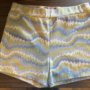 Urban Outfitters pull on Blue and Green knit Shorts thumbnail 1