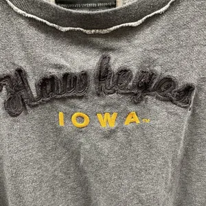 Campus Heritage‎ Iowa Hawkeyes Womens Medium Sweatshirt Gray Wide Neck College thumbnail 2