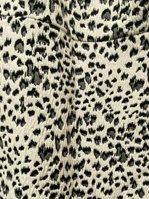 Loft Mock Neck Sleeveless Midi Snow Leopard/Cheetah Print Size 6 Dress thumbnail 9