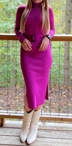 Women Sexy Sweater-dress thumbnail 2
