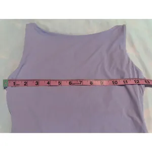 SUUKSESS Lavender Purple Low Back Tank Top Sleeveless Boat Neck XS thumbnail 5