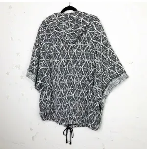 Free People Come Out of Style 2-Pocket Gray Knit Zip Hoodie EUC S thumbnail 5