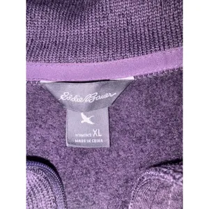 Eddie Bauer Dusty Purple Fleece 1/4 Zip Pullover Jacket Women’s Size XL thumbnail 7