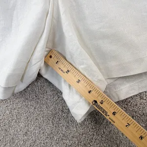 Cream Linen Blend Shorts Womens 26W High Rise Tailored Minimal Chic Summer‎ New thumbnail 6
