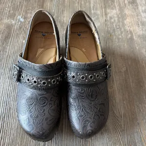 Nurse Mates Pillow Top Clogs Women’s Sz 9 Chelsea Metallic Paisley Shoes comfort thumbnail 2