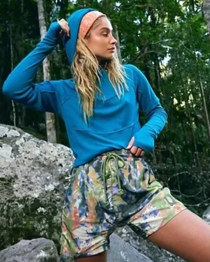 NWOT Free People Movement The Switchback Shorts XS Blue Multi thumbnail 1