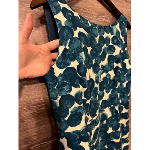 Tabitha dress blue size 12 floral cocktail party pencil zipper V back short thumbnail 2