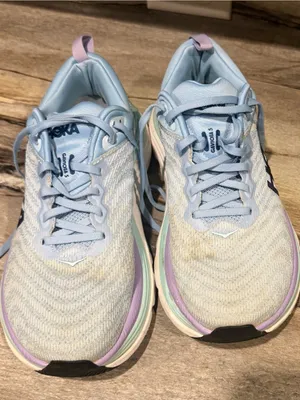 Hoka Women's Light Blue Running Shoe with Mint & Lavender Accents thumbnail 4
