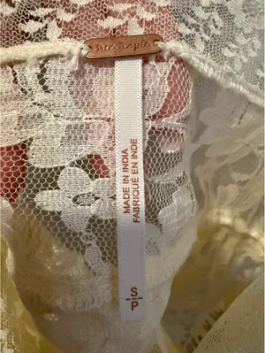 Free People Ivory Lace Crop Camisole Top S thumbnail 5