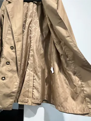 H&M Camel Double-Breasted Trench Coat thumbnail 3