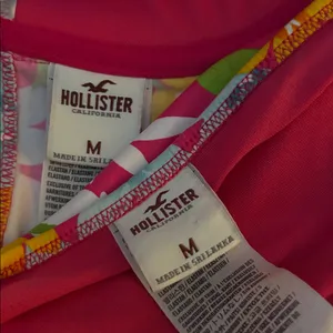 Hollister Push Up Bikini Sz M Hawaiian Floral Pink White Cheeky Bottom Underwire thumbnail 6