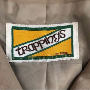 Vintage 90s Beige Tan Khaki Trench Coat English Preppy Minimalist Streetwear Old Money Quiet Luxury Jacket belted. Great condition Women 7/8 Measurement in pics , Length:44” thumbnail 4