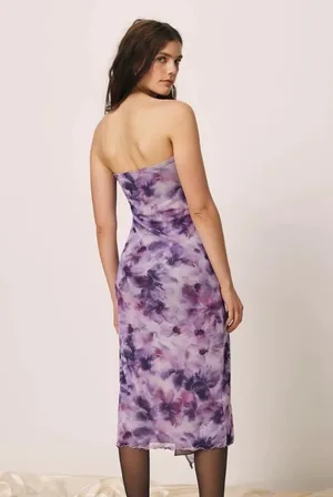 Purple Floral Urban Outfitters Dress thumbnail 4