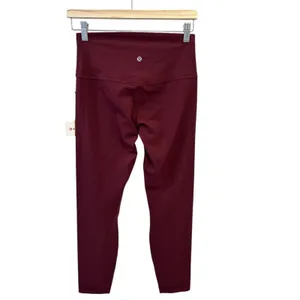 NEW Lululemon Align Pant 25" Size 8 Red Marlot SOLD OUT thumbnail 4