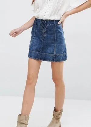 Abercrombie & Fitch denim skirt thumbnail 1