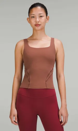 NWT Lululemon Nulu and Mesh-Back Shelf-Bra Yoga Tank Top 8 Ancient Copper thumbnail 1
