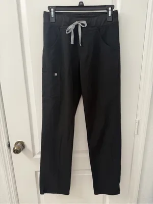 Figs Kade Cargo Black Scrub Trousers (Size XS/T) thumbnail 6