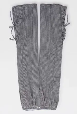 Aerie Gingham Print Tie Hem Boxer Style Wide Leg Pants Black White Medium thumbnail 1