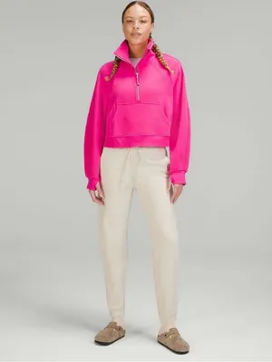Lululemon Sonic Pink Scuba Oversized Funnel Neck Half Zip thumbnail 3