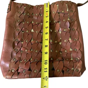 Patricia Nash Raiano Twisted Braid Crossbody Brown Leather Boho Artisan Festival thumbnail 8