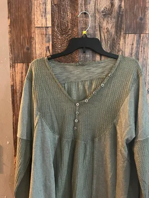 POL women's long sleeve green blouse size small (q7) thumbnail 3