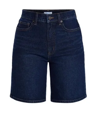 Time and Tru Dark Blue Denim Bermuda Shorts thumbnail 1