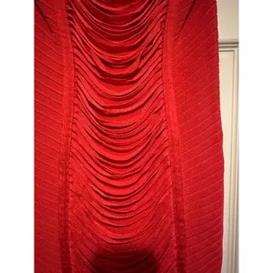 bebe Hibiscus Red Cutout Bandage Dress - Mitered‎ Bodycon Mini - Size XS thumbnail 2