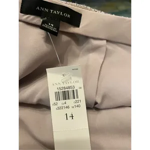 NWT Ann Taylor Silver Gray Shimmery Straight Pencil Skirt Size 14 Wool Blend thumbnail 9