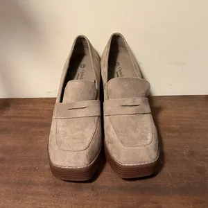 NWOT Ophelia Roe Mod Square Toe 3.5‎ Inch Platform Penny Loafers Size 8.5 A8 thumbnail 2