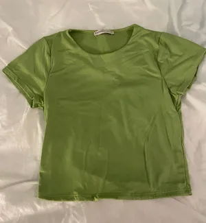 Sincerely Jules Cropped Green Shirt thumbnail 1