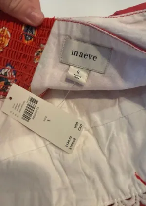Maeve Anthropologie Red Romper thumbnail 4