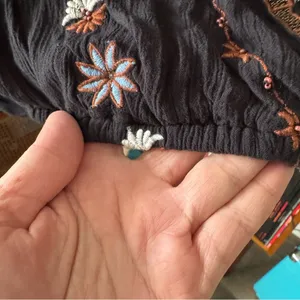 Idyllwind Fueled by Miranda Lambert Black Embroidered Dolman Sleeve Peasant Top thumbnail 5