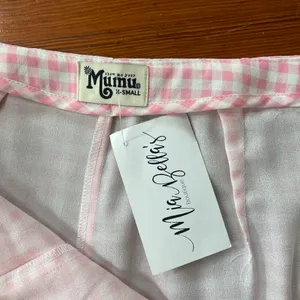 NWT Show Me Your Mumu Great Wrap Shorts Strawberry Shortcake Gingham Skort XS💛 thumbnail 11