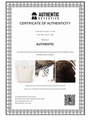 Prada White Saffiano Leather Large Tote Bag Purse WITH COA thumbnail 11