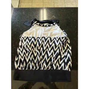 Dreamsuit Swimsuit Tankini Top‎ Sz 12 Black White Halter Underwire Supportive thumbnail 2
