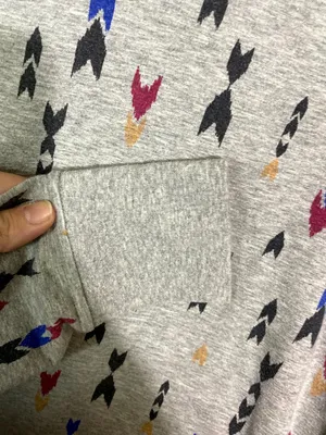 Patagonia Organic Cotton Long Sleeve Top Womens Small Gray Arrow Print Cowl Neck thumbnail 3