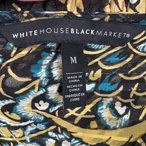 White House Black Market Black and Gold Blouse thumbnail 6