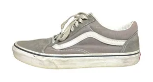 VANS Old Skool Womens Gray White Suede Lace Up Low Top Sneakers Shoes Sz M7 W8.5 thumbnail 1