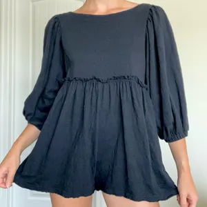 Free People Beach Black Romper thumbnail 1