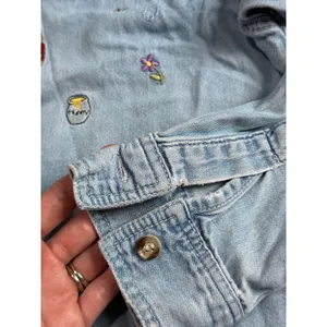 Winnie the Pooh Disney Store Vintage Embroidered Denim Shirt Sz M Hunny Pot thumbnail 10