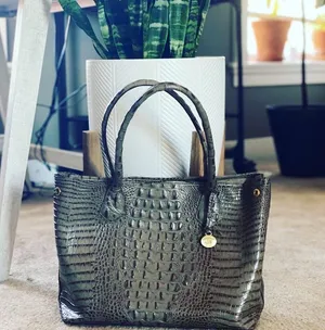 Brahmin Crocodile large tote bag thumbnail 1