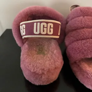 UGG Fluff Yeah Slide Slipper Womens 10 Pink Purple Sheepskin Slingback Sandal thumbnail 5
