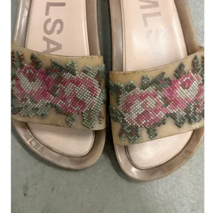 Melissa Pink Women's Beach Pixel Floral Pool Slide‎ Sandals Size US 7 thumbnail 5